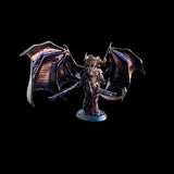 Fantasy figurine with wings on a black background