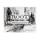 Cardstock Faction Board Pack labeled 'ROOT' with black and white illustration of a forest scene.