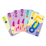 Set of colorful number cards on a white background