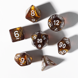 Set of dice with numbers on a white background