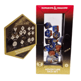 Dungeons & Dragons adventure dice set packaging with dice inside