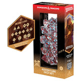 Dungeons & Dragons adventure dice set packaging with dice inside