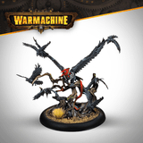 Warhammer figurine with 'Warmachine' logo on a white background