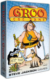 Box for 'GROO: The Game' by Steve Jackson Games featuring a cartoon character with weapons and a dog.