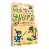 Munchkin Snakes game expansion packaging by Steve Jackson Games on a white background