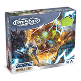 HeroScape G.I. Joe Rumble in the Rift board game box with characters and action scenes.