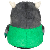 Plush toy with gray top and green bottom on a white background