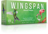 Wingspan Americas Expansion board game box with birds on a green background