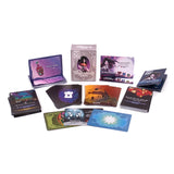 Collection of colorful cards on a white background