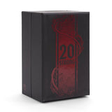 Black box with red '20 Strong' design on a white background