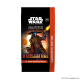 Star Wars Unlimited trading card game booster pack with character illustration on a white background