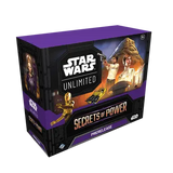 Star Wars Unlimited 'Secrets of Power' pre-release box on a white background