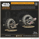 Star Wars Legion Tsmeu-6 Personal Wheel Bikes packaging with detailed text and branding.