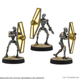 Three robot-like figures with glowing yellow shields on a white background