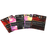 Collection of card games with colorful designs on a white background