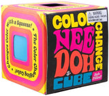 Color-Changing Cube packaging with colorful text and warning label.