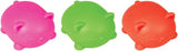 Three colorful piggy banks in pink, green, and orange on a white background