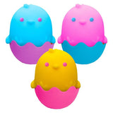 Three colorful ice cream-shaped toys on a white background
