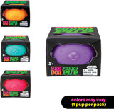 Four boxes of Schylling Funky Doh Pup toys in different colors on a white background.