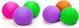 Set of colorful massage balls in various colors on a white background