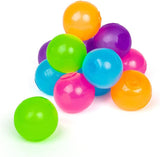 Colorful plastic balls on a white background