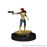 Superhero figurine holding a gun on a white background