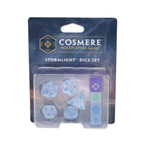 Cosmere Roleplaying Game Stormlight Dice Set packaging with dice inside