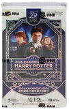 Harry Potter trading card pack with characters and '25 Years of Magic' text