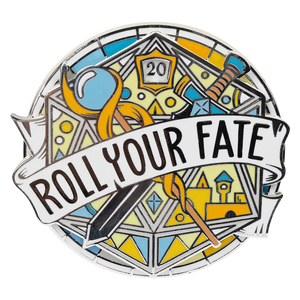 Enamel Pin: Roll Your Fate D20 Large Spinner