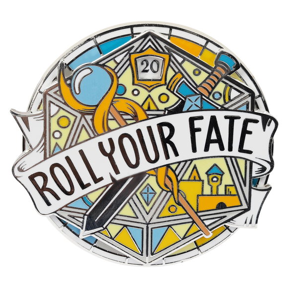 Enamel Pin: Roll Your Fate D20 Large Spinner