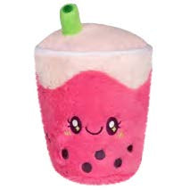 Squishable Comfort Food Strawberry Bubble Tea (Mini)