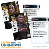 Star Trek Into the Unknown game cards featuring characters and text on a white background