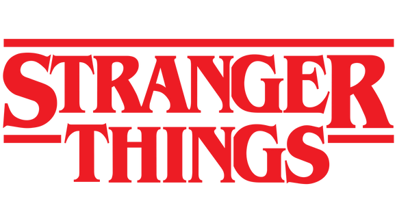 Red 'Stranger Things' logo on a white background