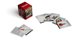 Collection of D&D reference cards with a red box on a white background