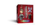 Box of 'Magic Items' with fantasy-themed figurines on a white background