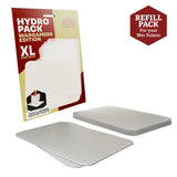 Hydro Pack Wargamers Edition XL with packaging and two hydro sheets on a white background