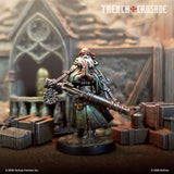 Miniature figure from 'Trench Crusade' with intricate details in a fantasy setting.