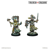 Two miniature figures from 'Trench Crusade' on a white background