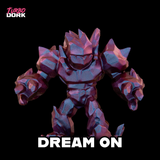 Colorful robot figure with 'Dream On' text and 'Turbo Dork' branding on a black background