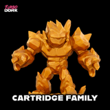 Figurine with 'Turbo Dork' branding on a black background