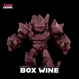 Toy figure with 'Box Wine' coloration on a black background, featuring the brand 'Turbo Dork'.