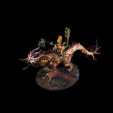 Miniature dragon-like creature on a dark background