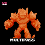 Orange robot figurine with 'Turbo Dork' branding on a black background