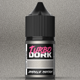 Turbo Dork Sparkle Motion paint bottle on a gray background