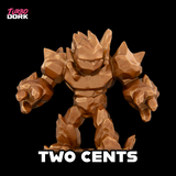 Wooden figurine with 'Turbo Dork' branding on a black background