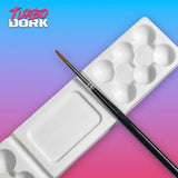Artistic paintbrush and palette with 'Turbo Dork' branding on a gradient background