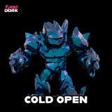 Blue robot figure with 'Turbo Dork' branding on a black background