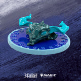 Game piece with dragon design on a blue and white base, featuring 'Beadle & Grimm's' and 'Magic: The Gathering' logos.