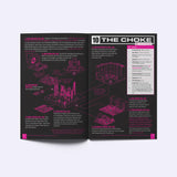 Open book showing a page titled 'The Choke' with diagrams and text on a white background