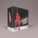 Board game box for 'Werewolf in the Dark' with red werewolf illustration on a gray background